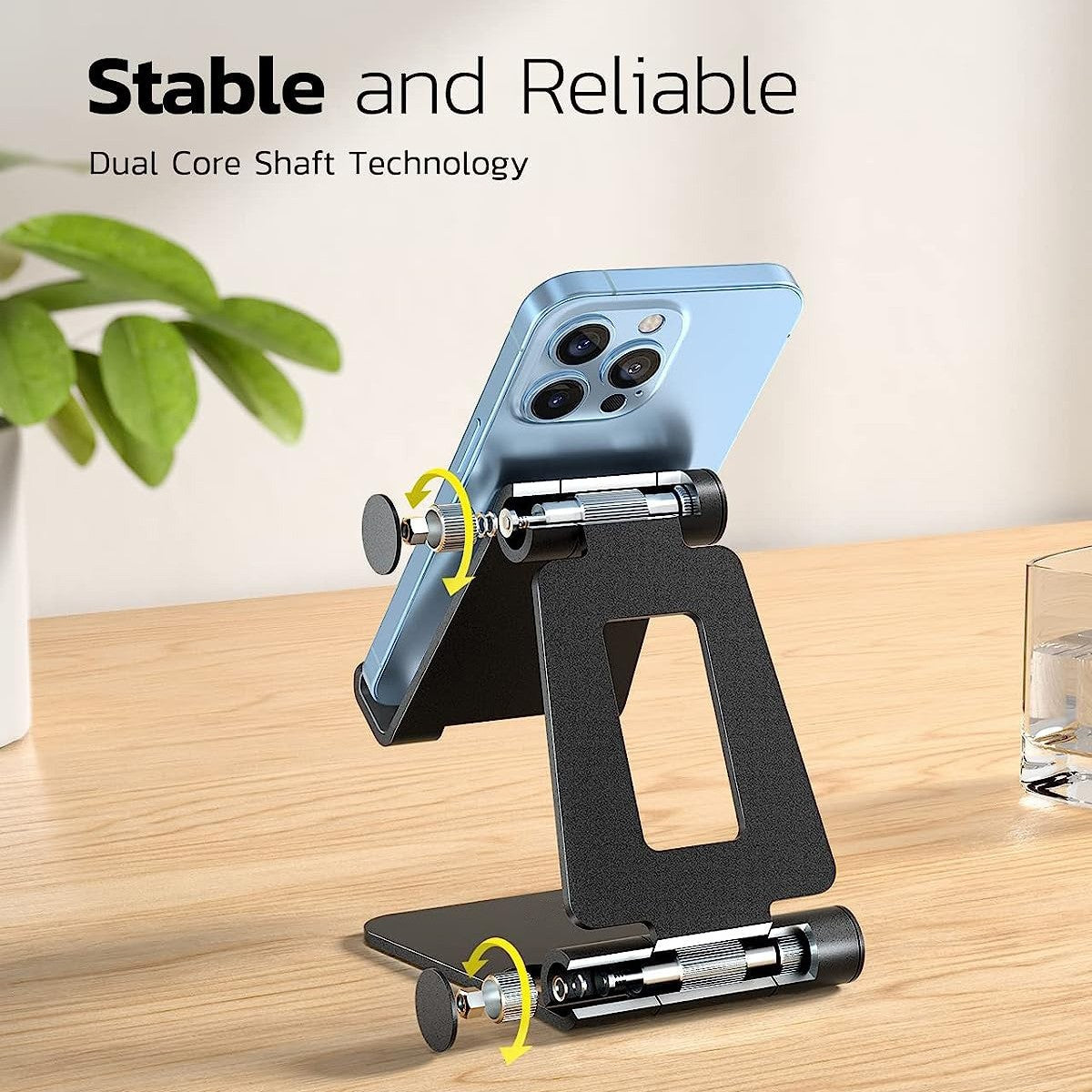 Navor Dual Foldable Phone & Tablet Stand – Adjustable Desktop Holder