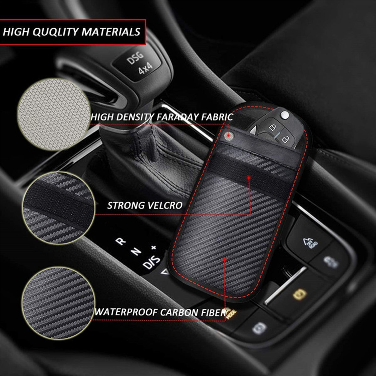 navor 2 Pack for Faraday Pouch for Car Keys ā RFID Signal Blocking