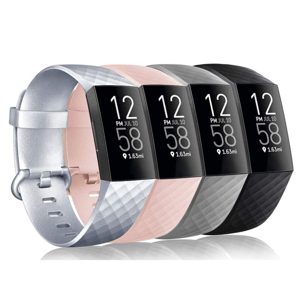 4 Pack Fitbit Charge 3 / 4 Bands Soft Replacement Wristband - NAVOR