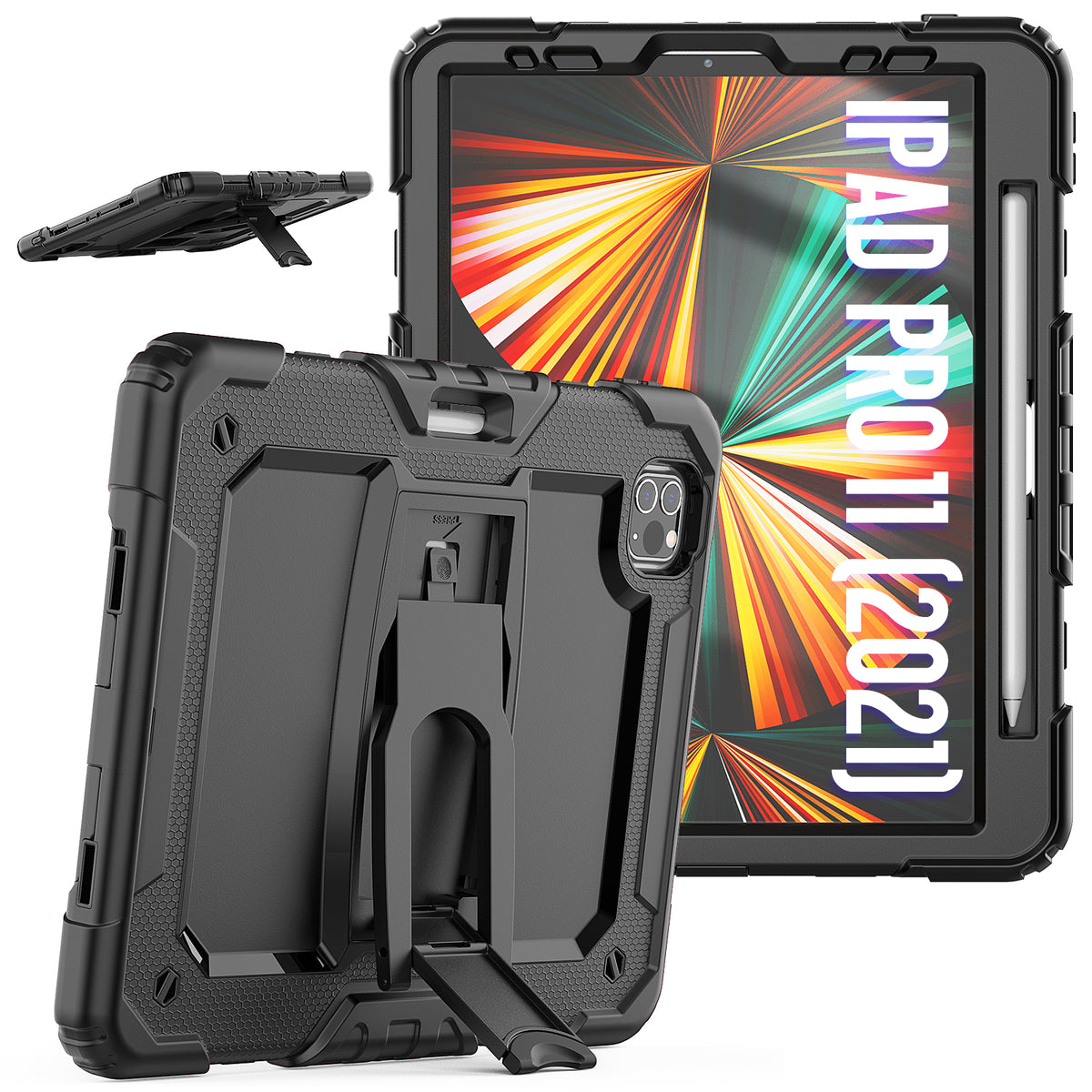 Case for iPad Pro 11, Built-in Screen Protector, Built-in Kickstand - NAVOR