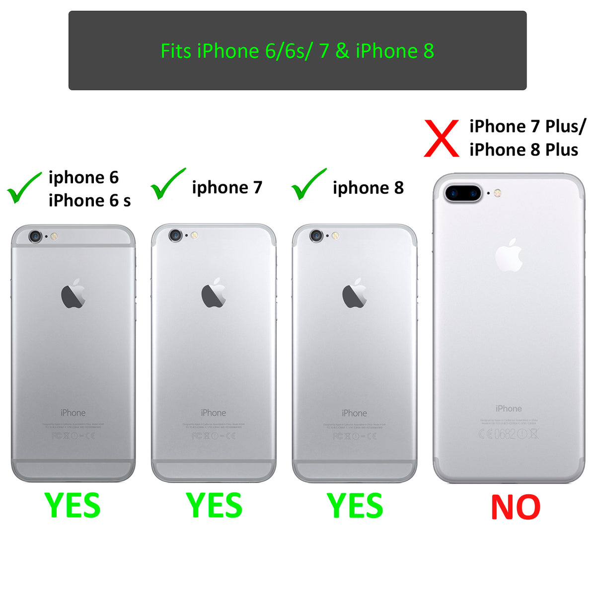 Navor Magnetic Extended Protective Battery Case 3000mAh for iPhone 6, 7, 8 & Car Holder - NAVOR