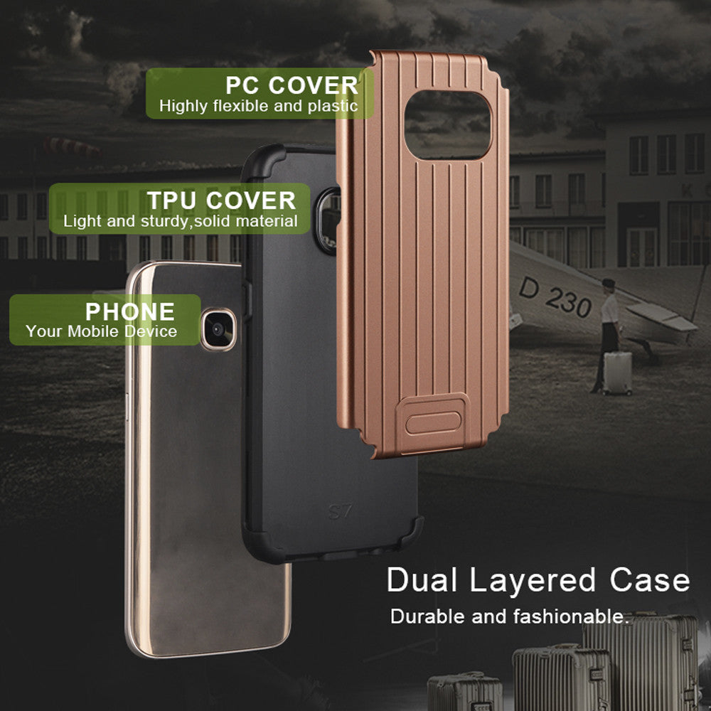 NAVOR Kario Groove Dual Layer Hybrid Protective Case for Samsung Galaxy S7 - NAVOR