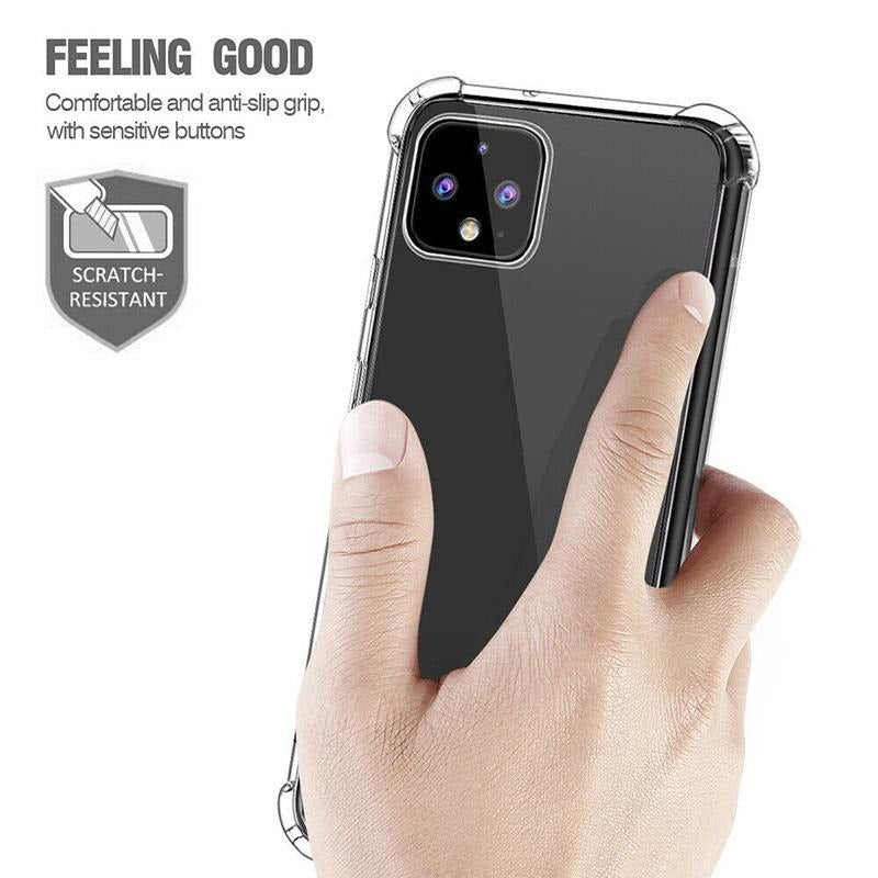 Google Pixel 4 Case with 2 Pack Tempered Glass Screen Protectors - NAVOR