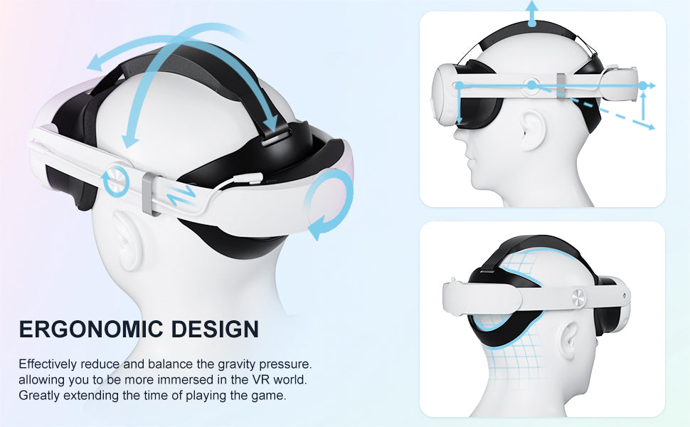 Navor VR Head Strap with 10000mAh Battery for Meta Quest 3 & 3S