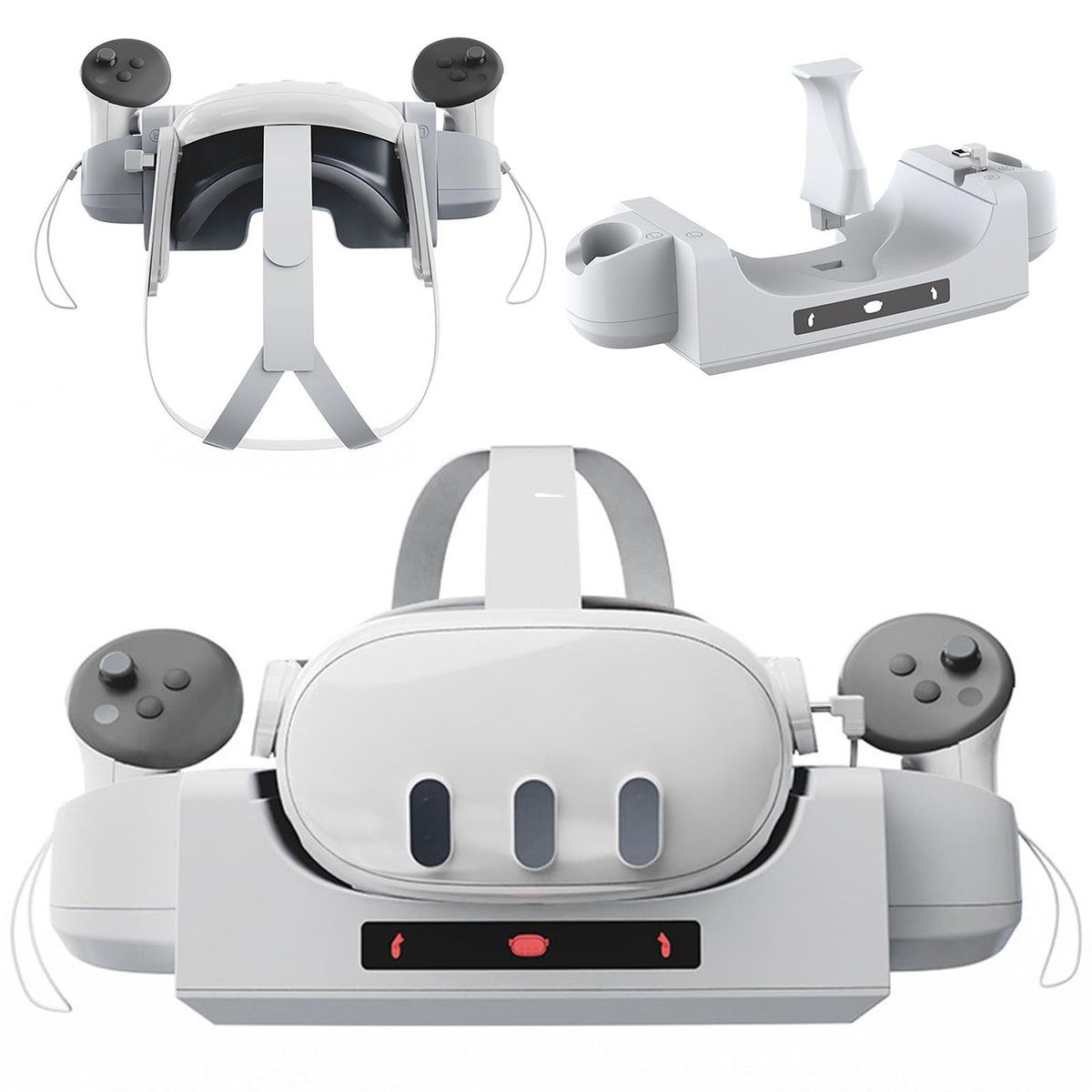Navor Charging Dock Station for Quest 3 VR Headset & Controllers, Fast Charging Stand with LED Indicator