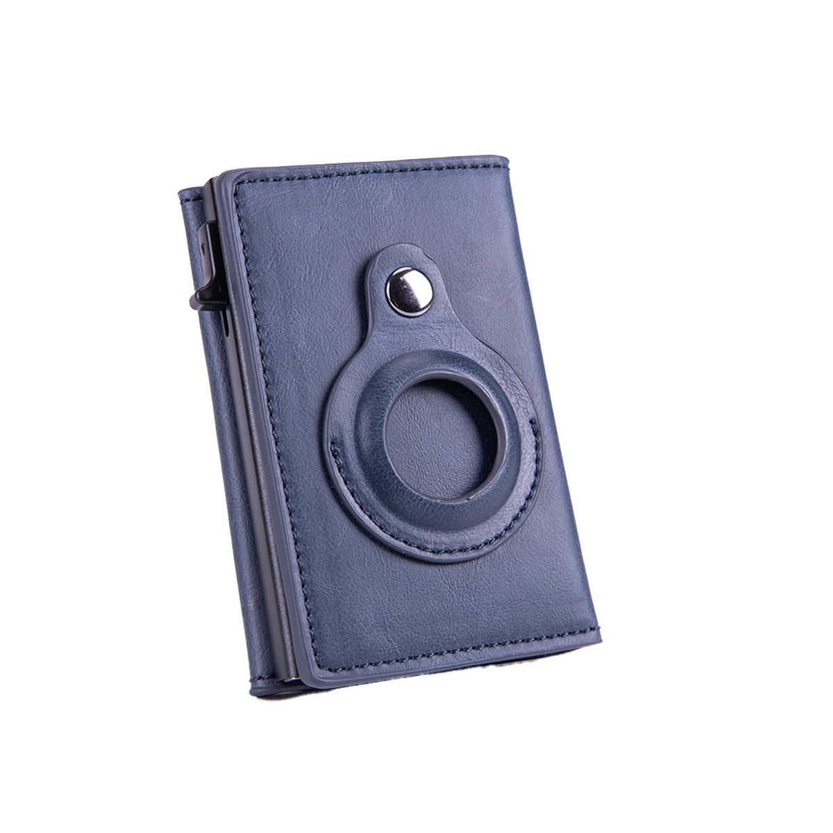 Navor Leather Bi-Fold Pop-up Wallet with AirTag Holder, RFID Blocking