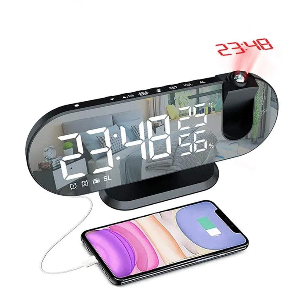 navor Projection Clock with USB Charging Port