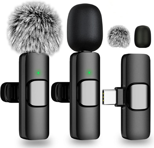 navor Wireless Lavalier Microphone for iPhone 15/16, Android USB-C