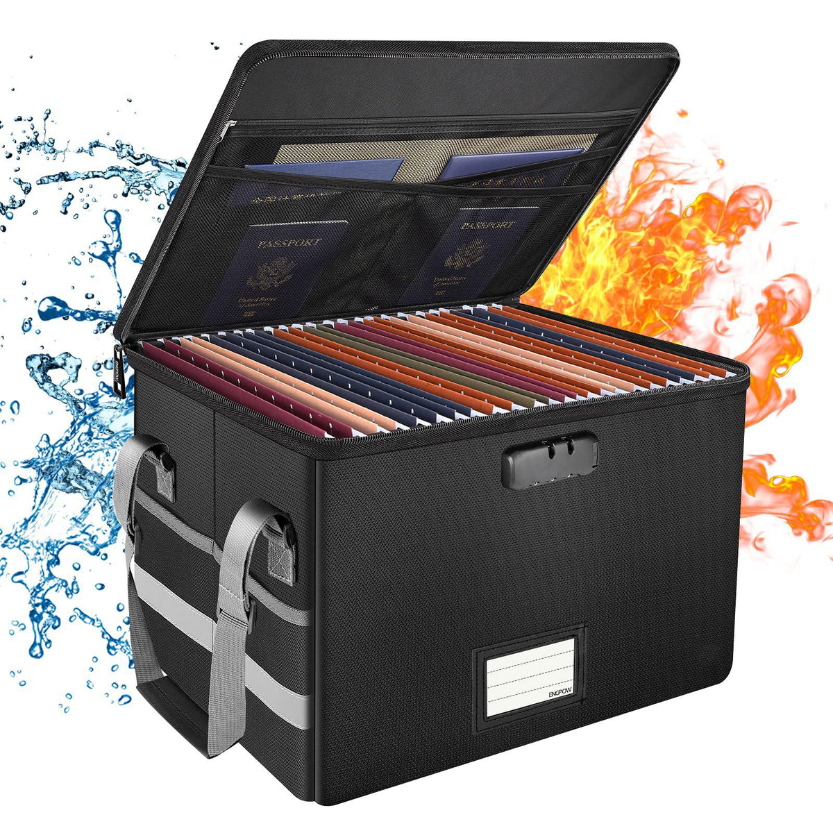 navor Fireproof Document Storage Box with Lock & Waterproof