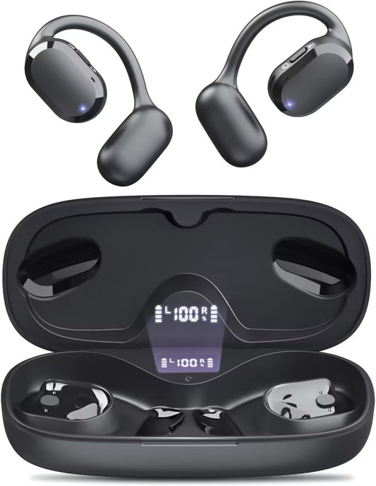 Open Ear Headphone Wireless Bluetooth 5.4 Earbuds with Mic