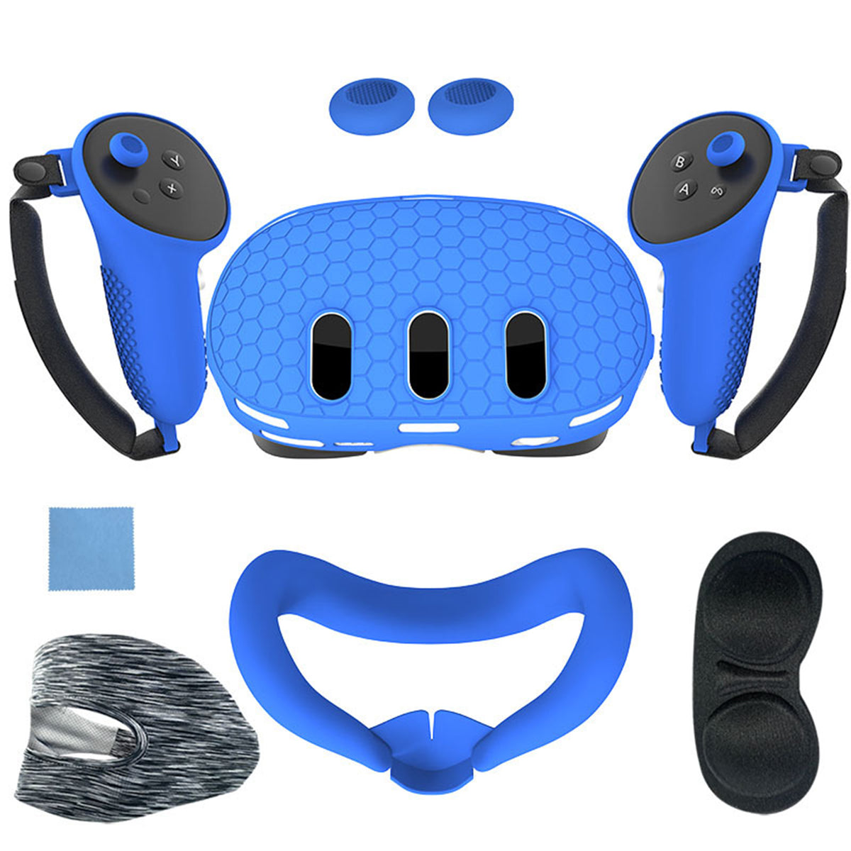 navor 7 in 1 Silicone Protective Case Cover Set for Meta Quest 3 VR Accessories