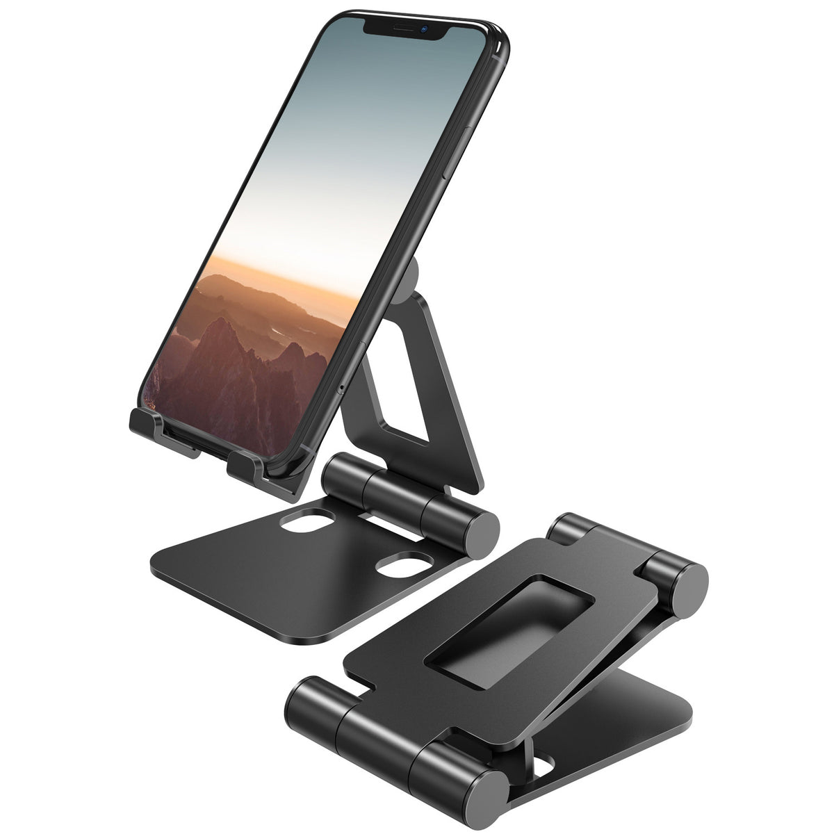 Navor Dual Foldable Phone & Tablet Stand – Adjustable Desktop Holder