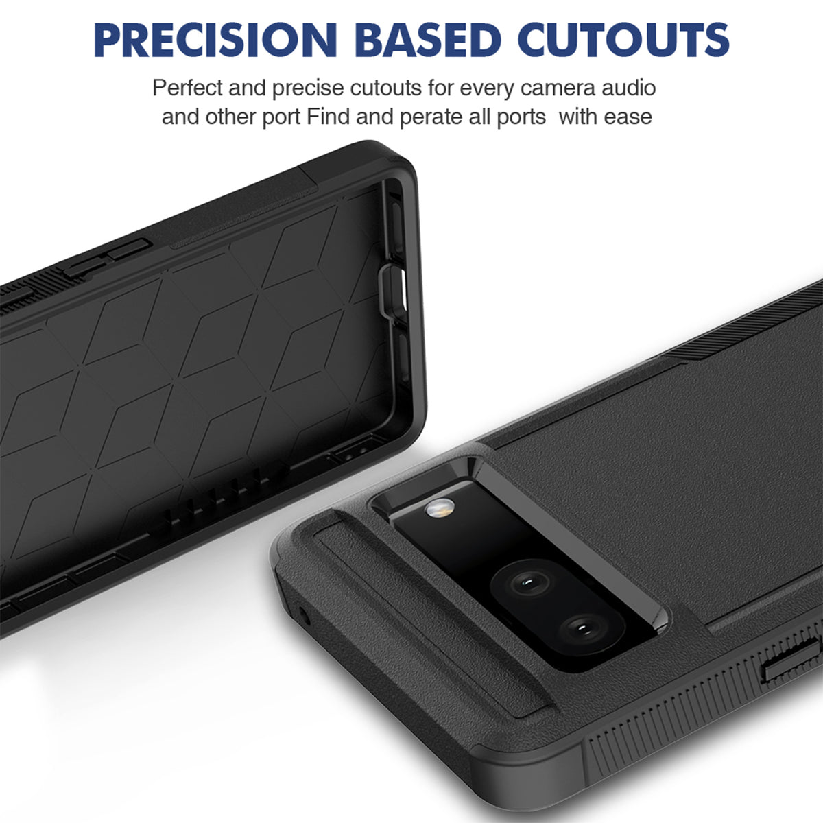 Navor Case Compatible with Google Pixel 7 , 2022 release 6.3-inch,Shockproof Silicone Cover with Screen Protector