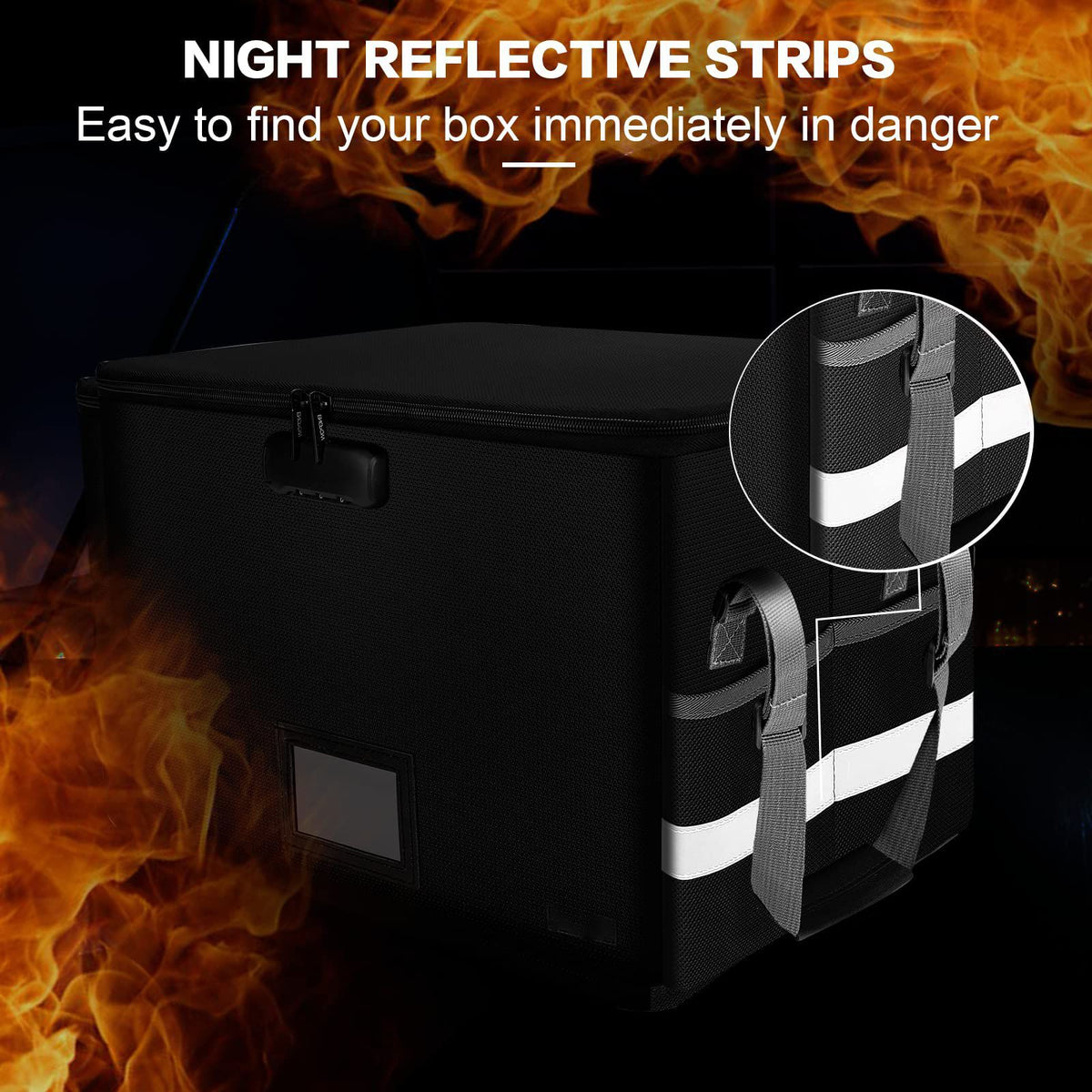 navor Fireproof Document Storage Box with Lock & Waterproof