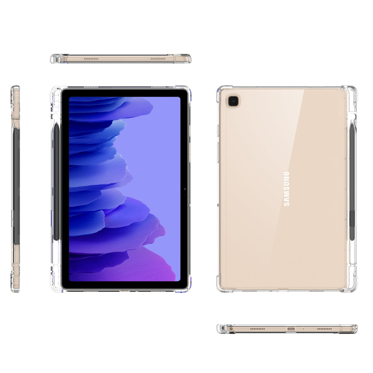 navor Galaxy Tab A7 Lite 8.7” 2021 Clear Case with Pencil Holder