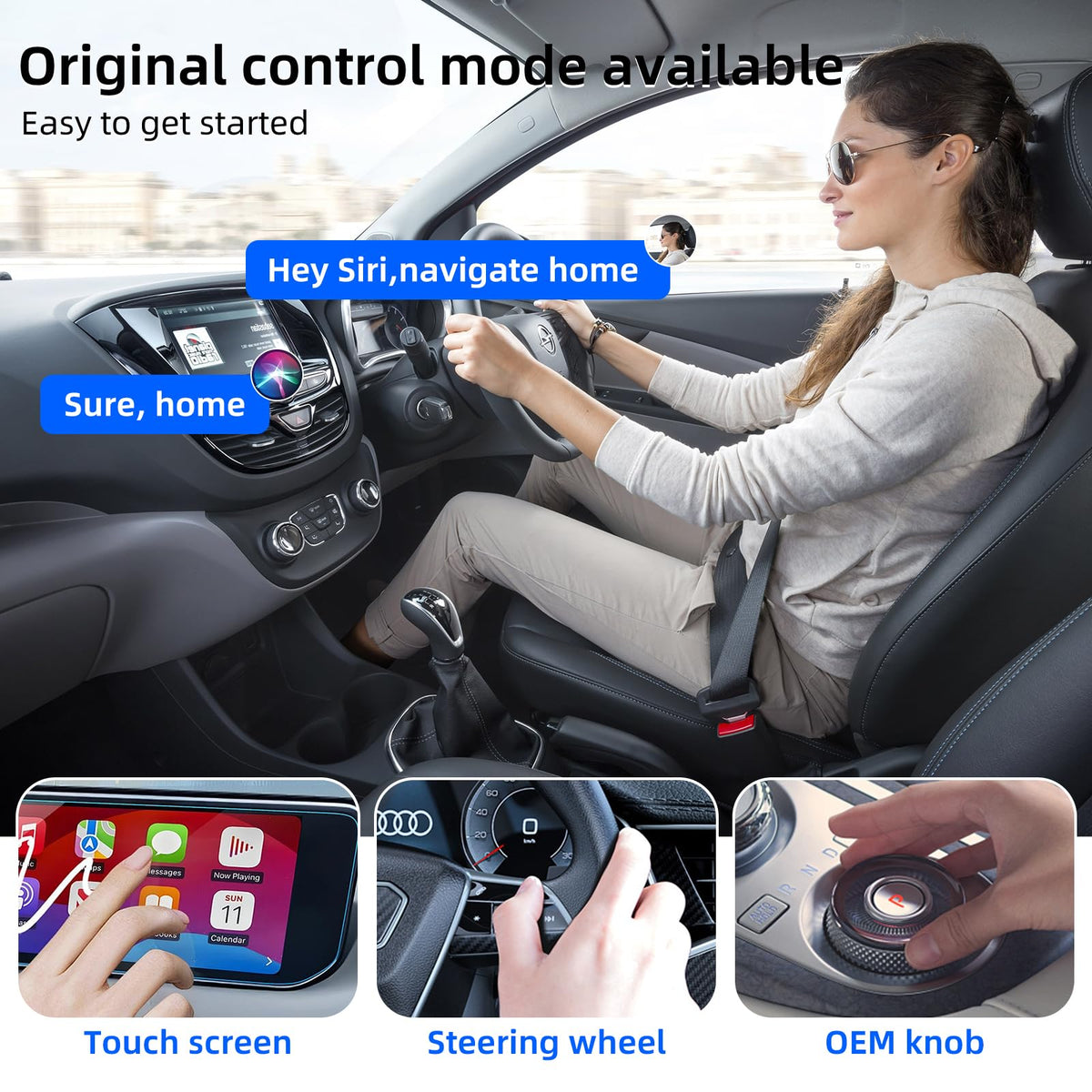 Wireless CarPlay Adapter USB-A USB-C for Factory Wired CarPlay iOS 10+