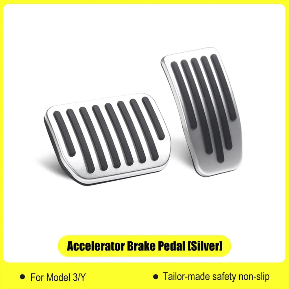navor Aluminum Anti-Slip Pedal Covers for Tesla Model 3/Y (2020/2021/2022/2023)