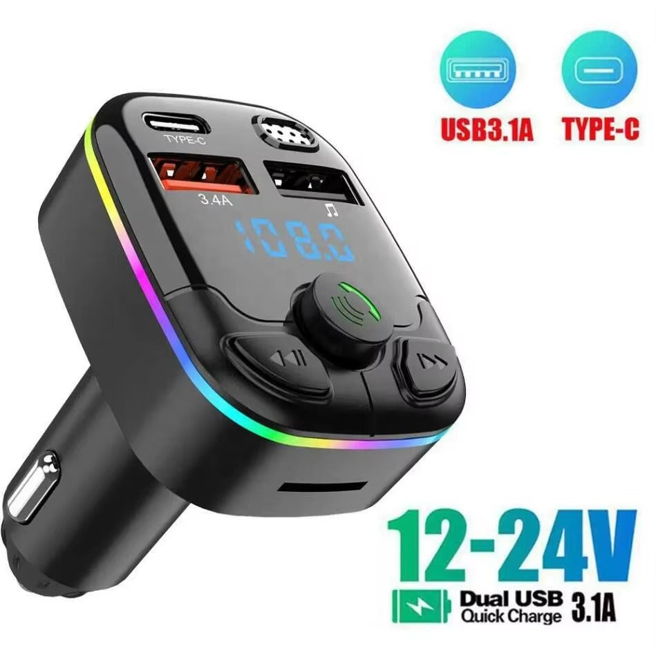 Navor Bluetooth FM Transmitter, Hands-Free Car Adapter with 3.4A Charger