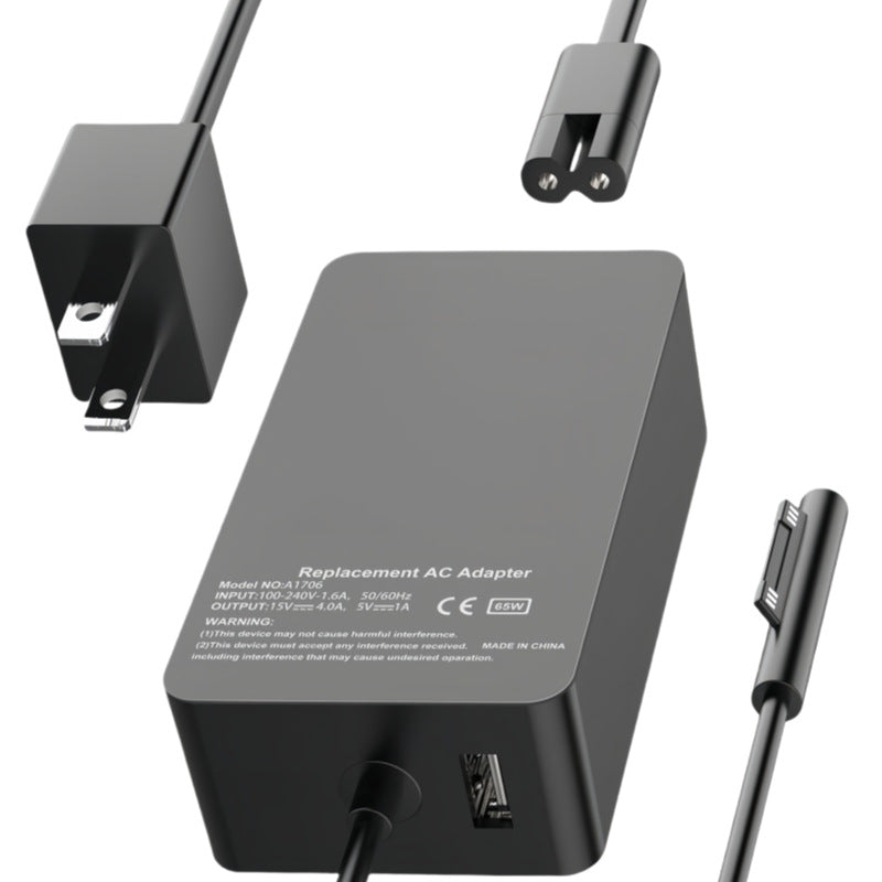 navor 65W Surface Charger for Pro 11/10/9/8/7+/7/6/5/4/3/X, Laptop 6/5/4/3/2/1, Go 3/2/1, Book 3/2/1, Studio 1 i5