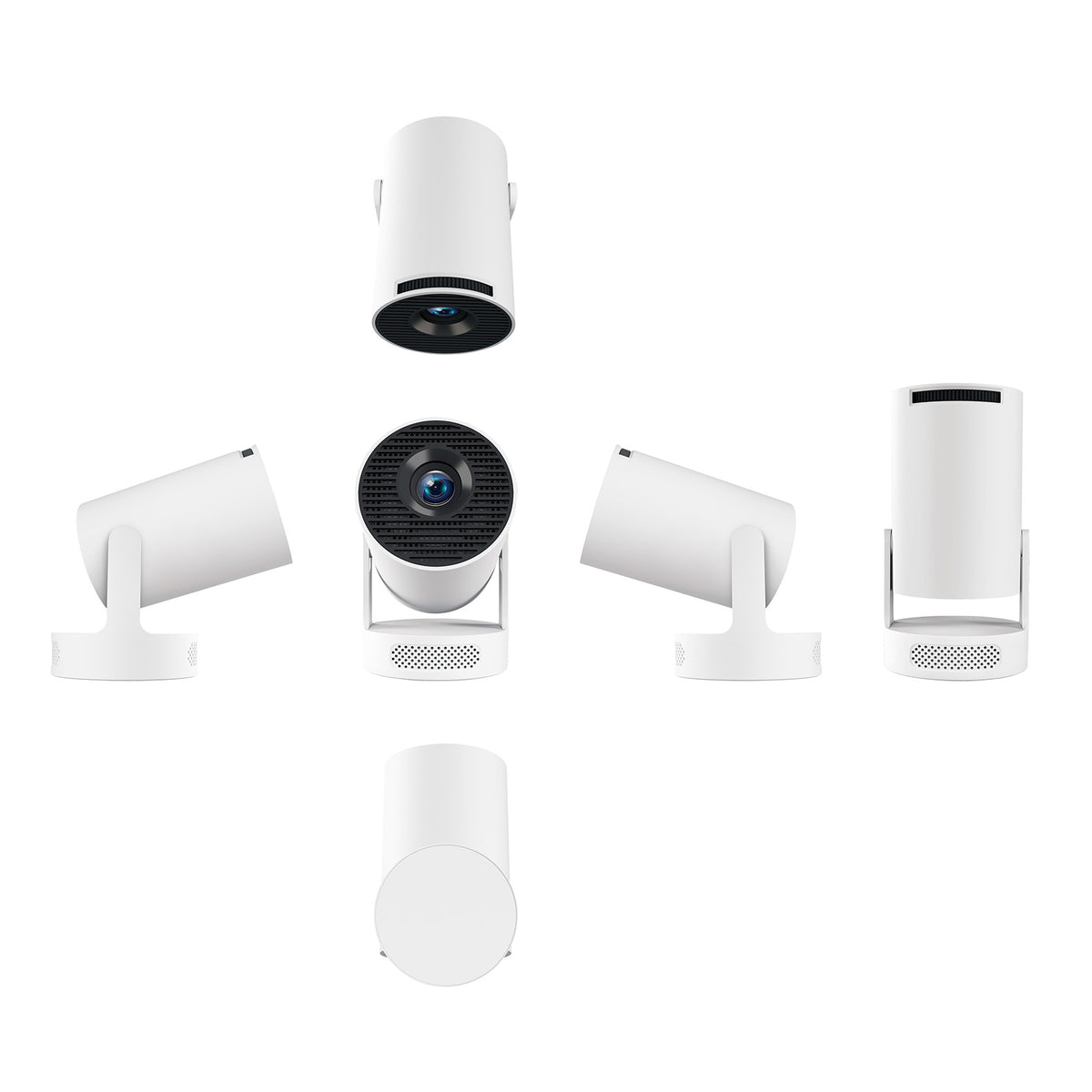 navor Smart Projector 720P, WiFi 6, Bluetooth 5.4, Android 11, 180° Stand