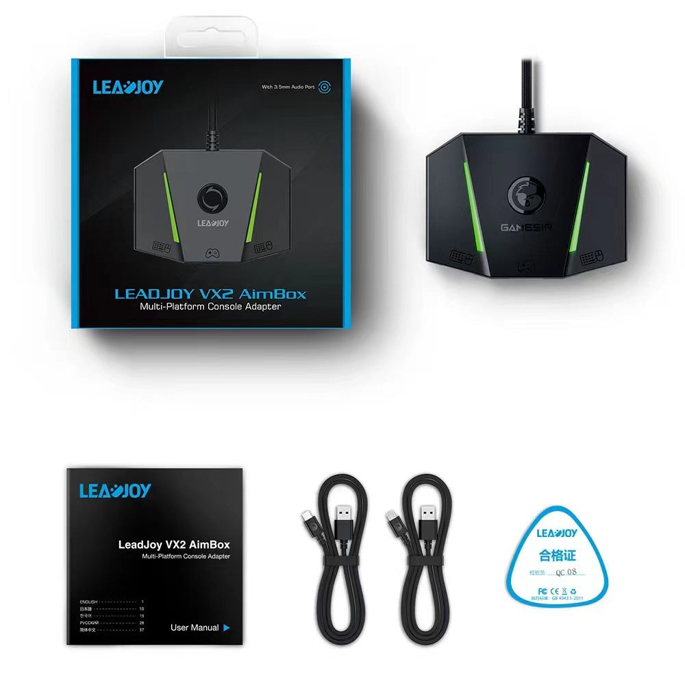 Leadjoy VX2 AimBox Adaptateur Clavier Et Souris Pour Console De Jeu, Convertisseur De Connexion Filaire Avec Prise Jack Studio De 35 Mm Compatible Avec Switch Xbox Series X Xbox One Ps4 Ps5 Leadjoy VX2 AimBox Adaptateur Clavier Et Souris Pour Console De Jeu, Convertisseur De Connexion Filaire Avec Prise Jack Studio De 35 Mm Compatible Avec Switch Xbox Series X Xbox One Ps4 Ps5