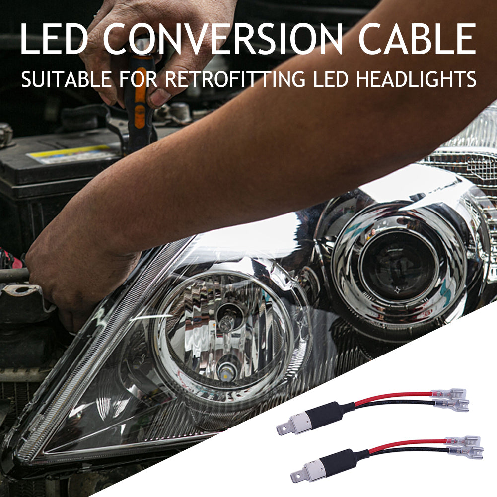 navor 2 Pack H1 LED Conversion Cable, Headlight Conversion Wiring Lines