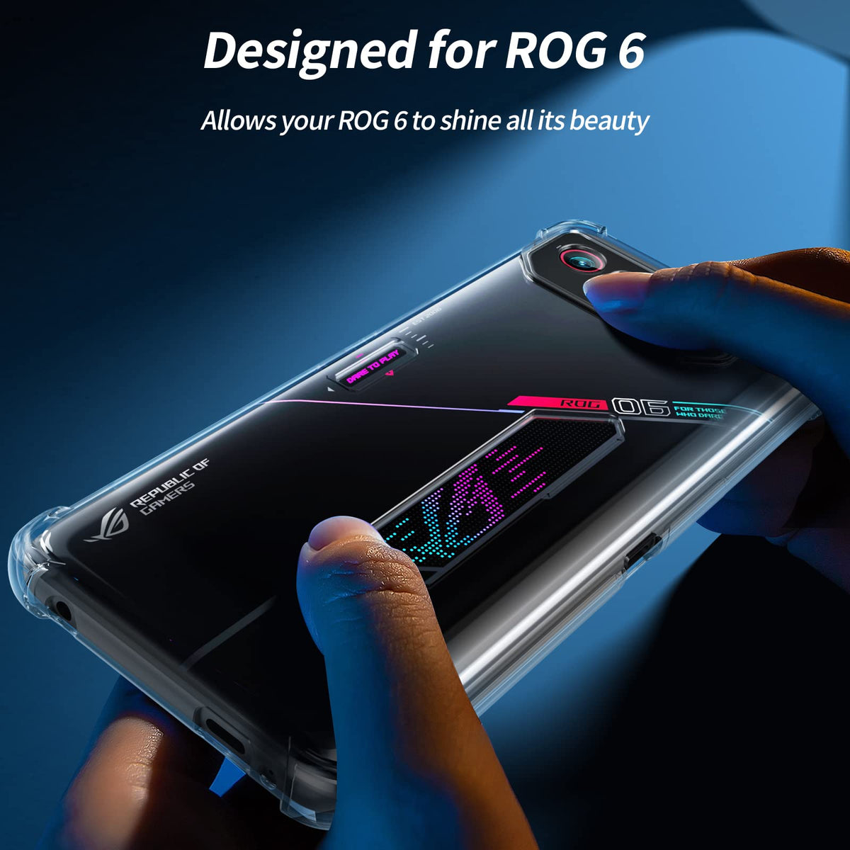 Clear Protective Phone Case for ASUS ROG Phone 6 2022, Slim TPU