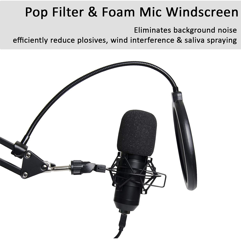 navor Condenser Microphone Combo, Cardioid Professional PC Mic Kit with Adjustable Mic