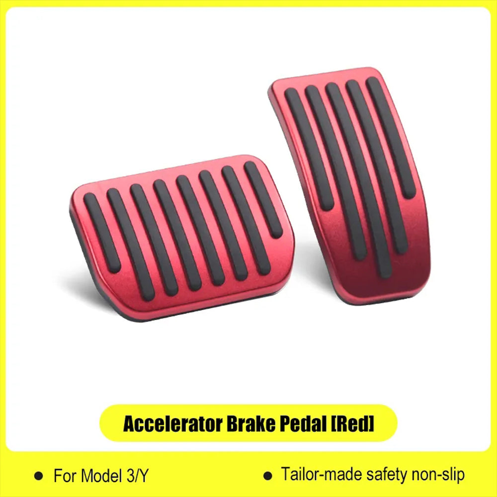 navor Aluminum Anti-Slip Pedal Covers for Tesla Model 3/Y (2020/2021/2022/2023)