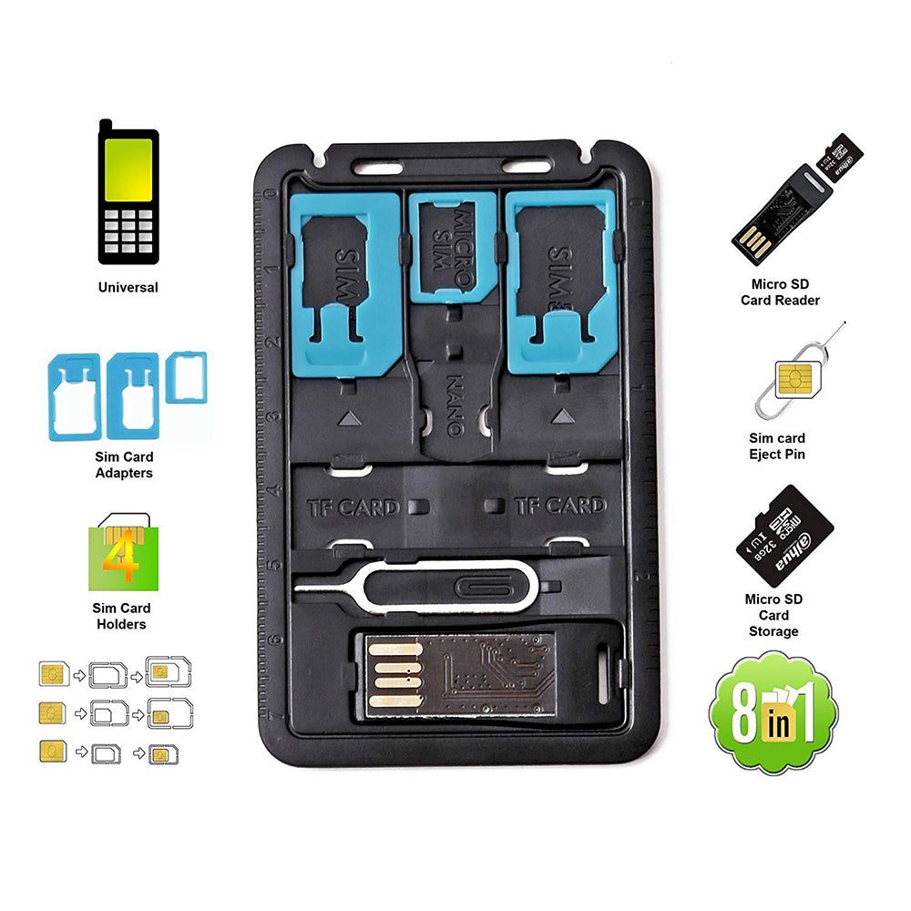 navor 8-in-1 Portable SIM/Memory Card holder