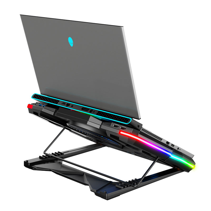 navor Laptop Cooling Pad for 12-17 Inch, Gaming Laptop Cooler with 5 Quiet Fans, RGB LED Lights