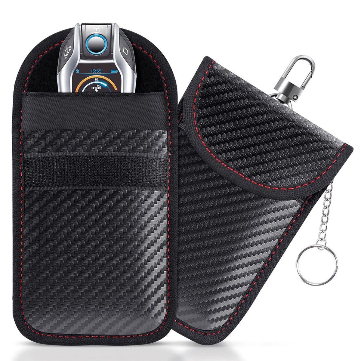 navor 2 Pack for Faraday Pouch for Car Keys – RFID Signal Blocking