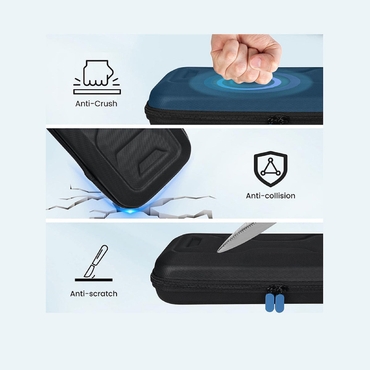 Navor Hard Shell Carrying Case for PlayStation 5 Portal, PU Leather Travel Bag
