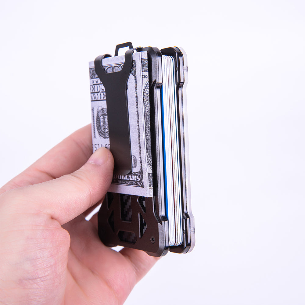 navor Minimalist Wallet with 1 Clear Window ID Badge Holder, Money Clip, RFID Blocking