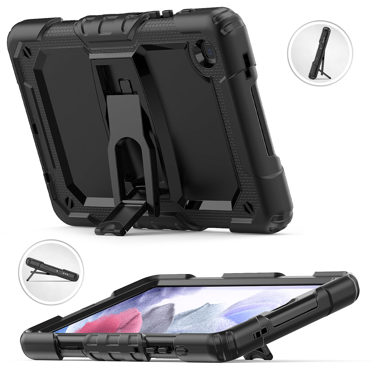 navor Samsung Galaxy Tab A7 Lite 8.7-Inch (2021) with Screen Protector for SM-T220/T225/T227 [Black]