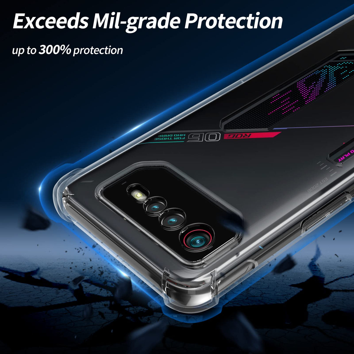 Clear Protective Phone Case for ASUS ROG Phone 6 2022, Slim TPU