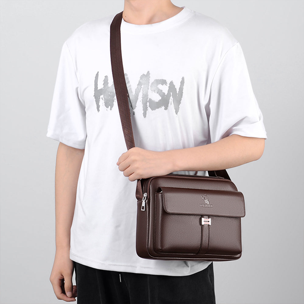 navor Men's Small Multipurpose PU Leather Shoulder/ Messenger Bag