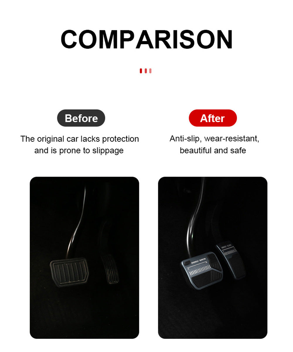 navor Aluminum Anti-Slip Pedal Covers for Tesla Model 3 / Model Y (2017-2022)