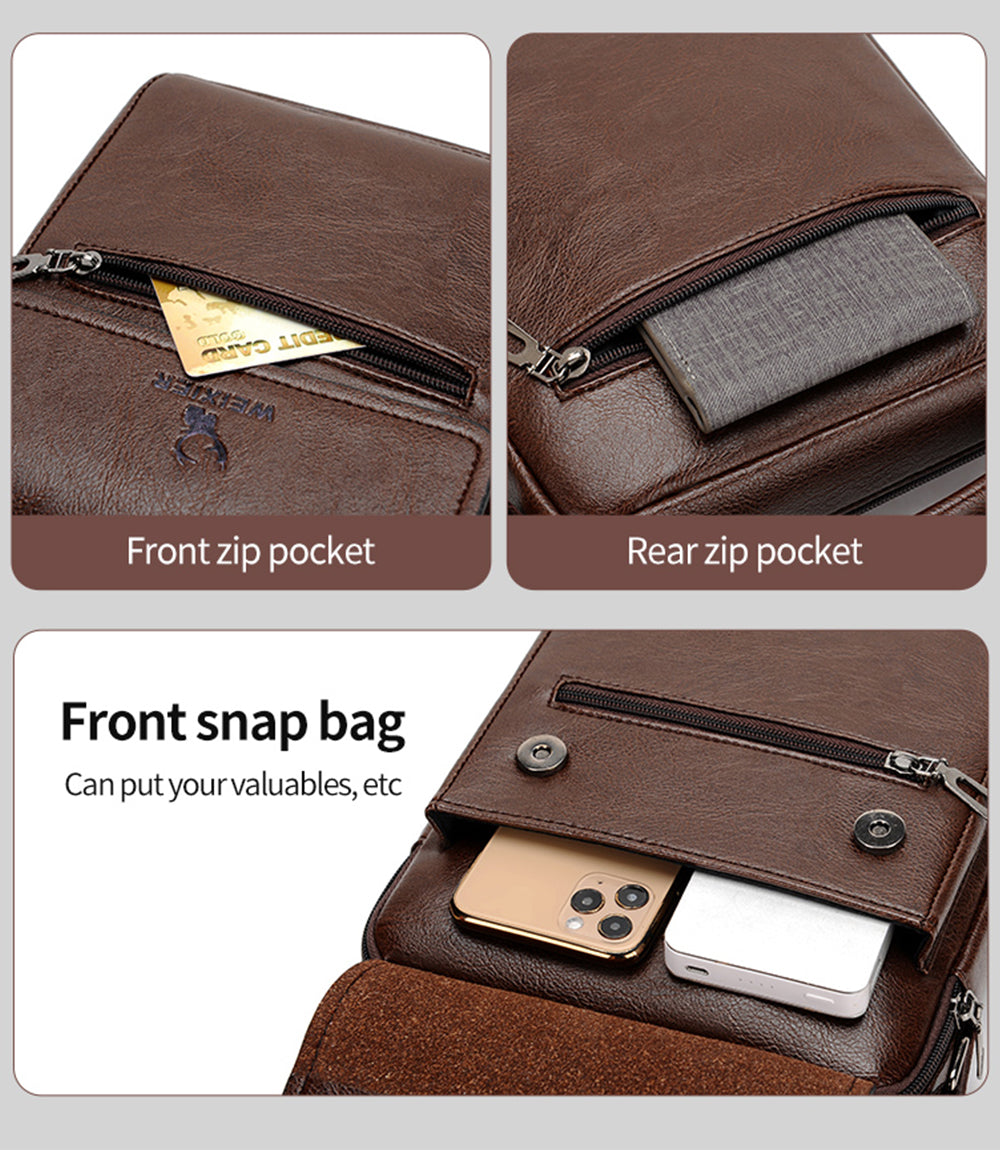 navor Men's Small Multipurpose PU Leather Shoulder/ Messenger Bag