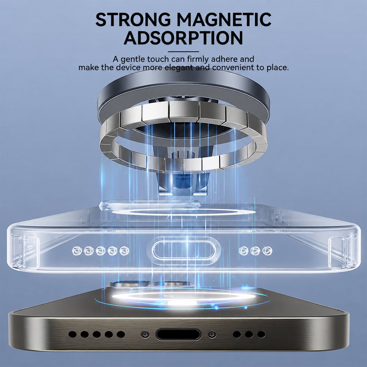 navor Magnetic Phone Tripod Stand for MagSafe, Foldable Aluminum Grip