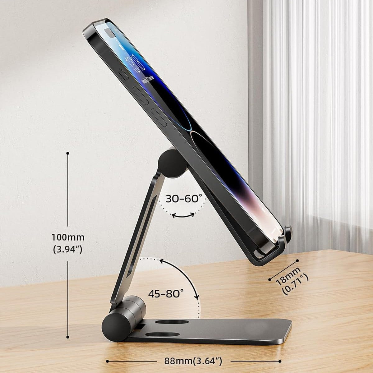Navor Dual Foldable Phone & Tablet Stand – Adjustable Desktop Holder