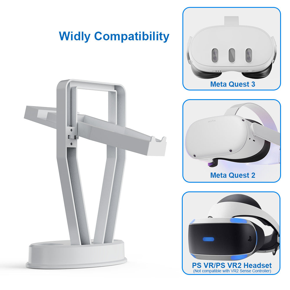 Universal VR Headset Stand Compatible with Apple Vision Pro, Meta Quest 3, Quest 2, PS VR & PS VR2 Headsets