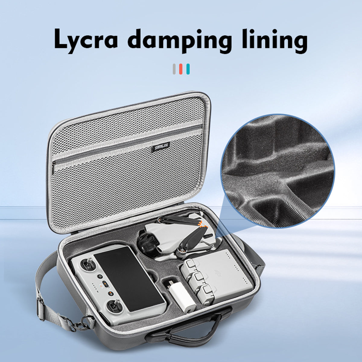 Protective Drone Carrying Case for DJI Mini 3 Pro & Mini 3, Grey