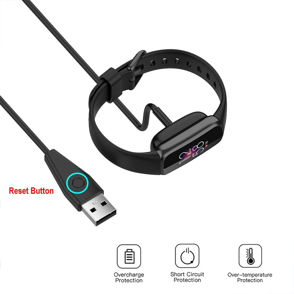 navor Charging Cable Compatible with Fitbit Charge 5 / Fitbit Luxe /3.3ft- Black