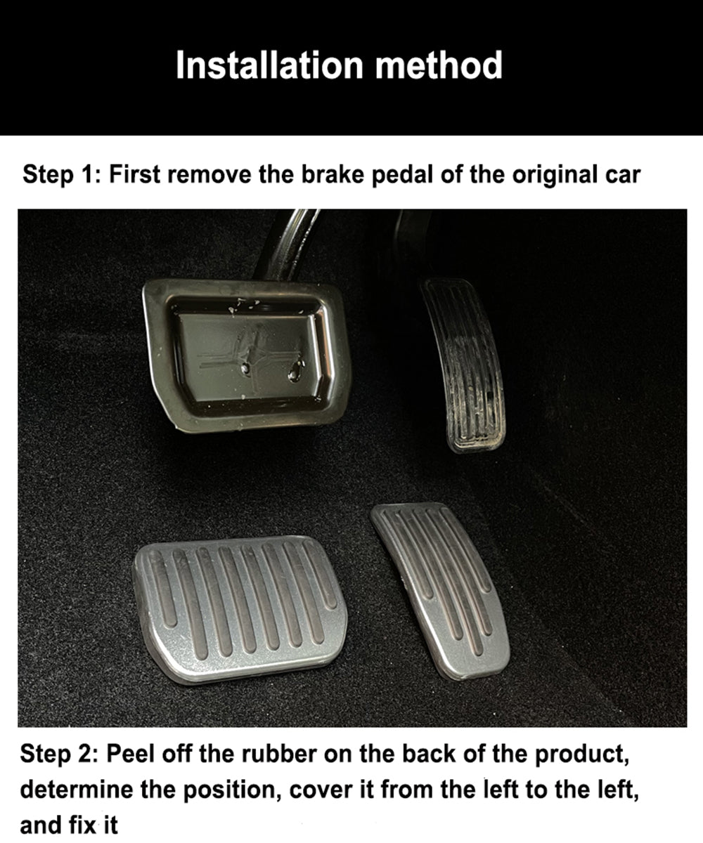 navor Aluminum Anti-Slip Pedal Covers for Tesla Model 3/Y (2020/2021/2022/2023)