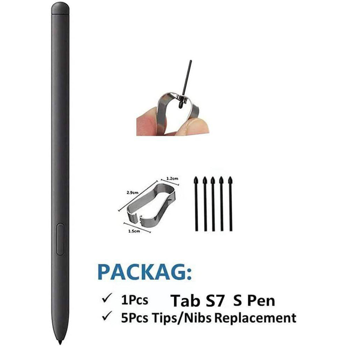 Navor Galaxy Tab S8 Stylus Pen Replacement for Samsung Galaxy Tab S8/S8+/S8 Ultra/S7/S7+/S7 FE with 5 Extra Tips/Nibs