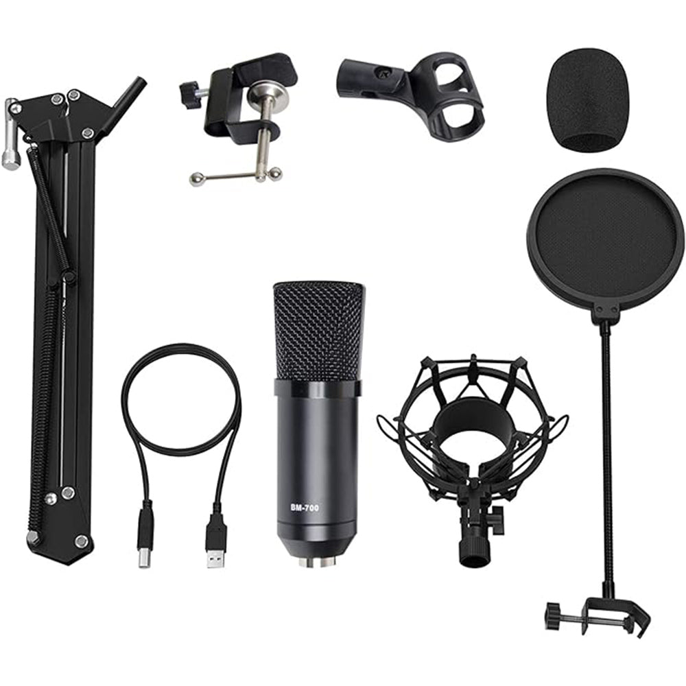navor Condenser Microphone Combo, Cardioid Professional PC Mic Kit with Adjustable Mic