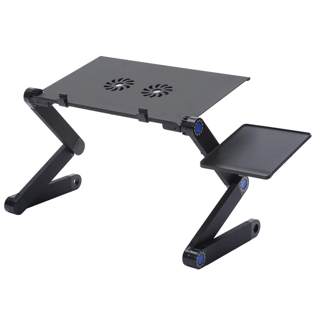 Navor Adjustable Standing Laptop Desk Stand Portable Aluminum Laptop Riser with Dual Cooling Fans & Mouse Pad