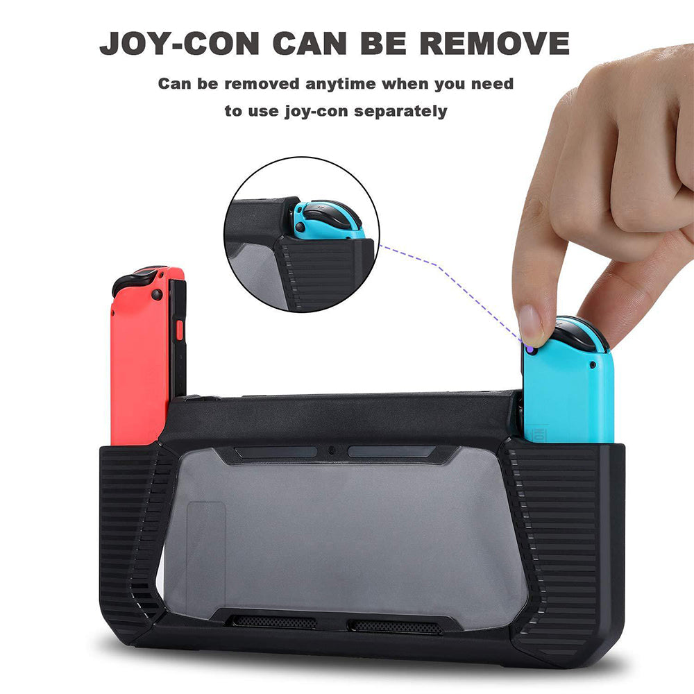 navor Rugged Protective Cover & Screen Protector for Nintendo Switch, with 2 Thumb Grips Caps