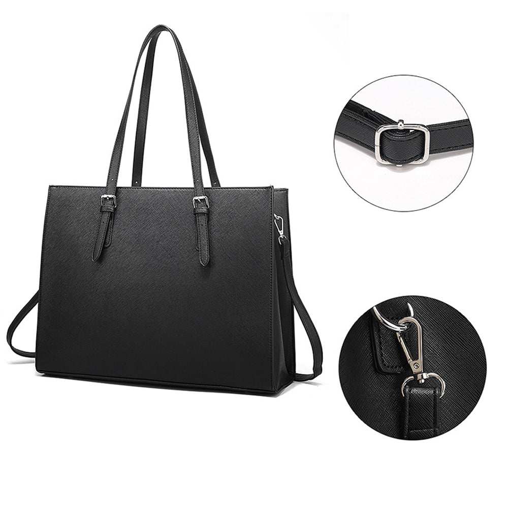 navor Women Tote Handbag fits 15.6 inches Laptop PU Leather, for Business Work & Travel